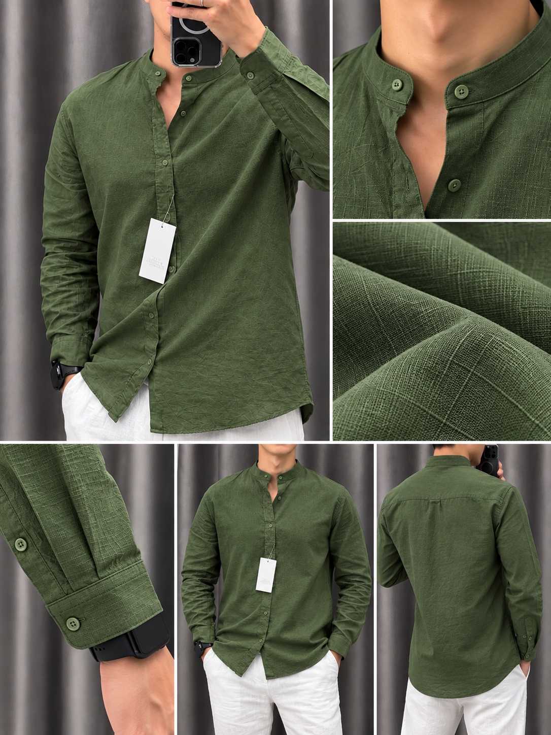 Gentlemen Green Top & Bottom Set Of Linen