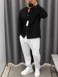 Gentlemen Black & White Top & Bottom Set Of Linen