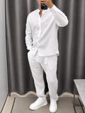 Gentlemen White Top & Bottom Set Of Linen
