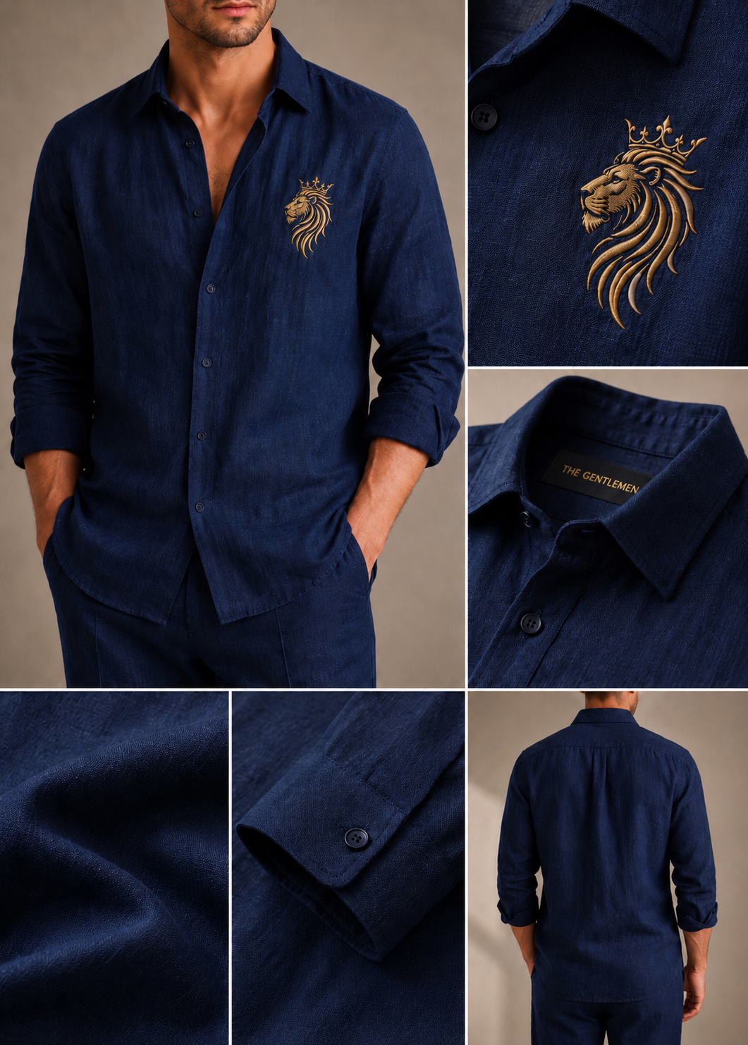 Gentlemen Lion Linen Set
