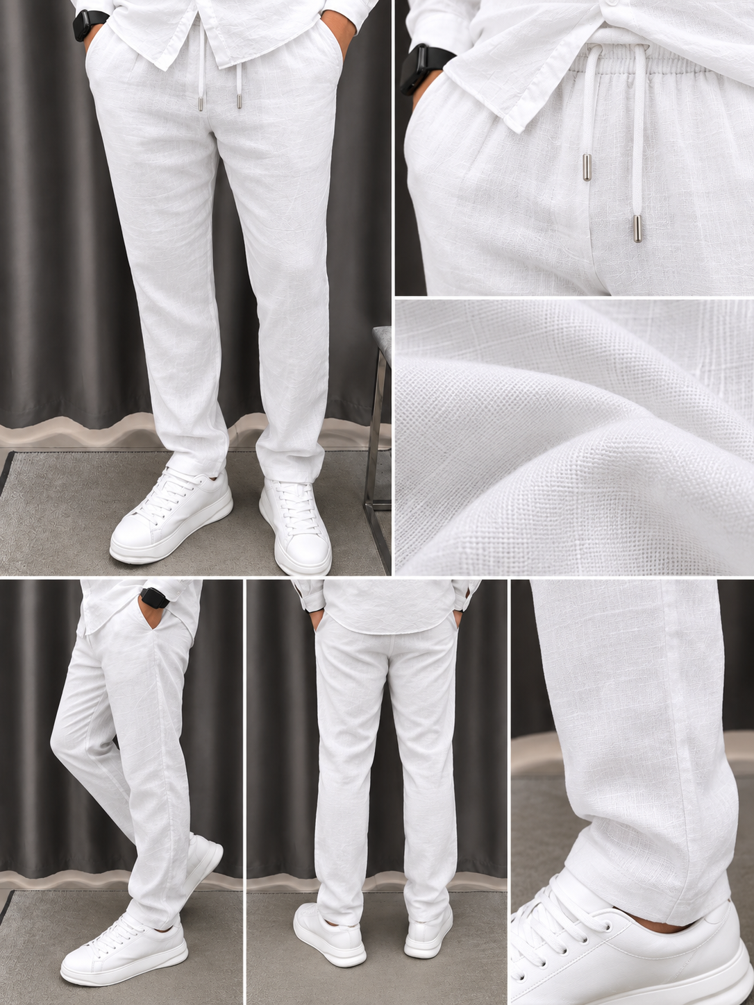 Gentlemen White Top & Bottom Set Of Linen