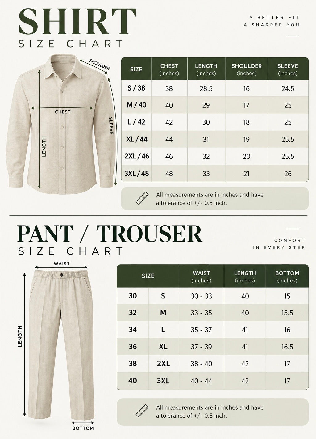 Gentlemen White Lion Linen Set