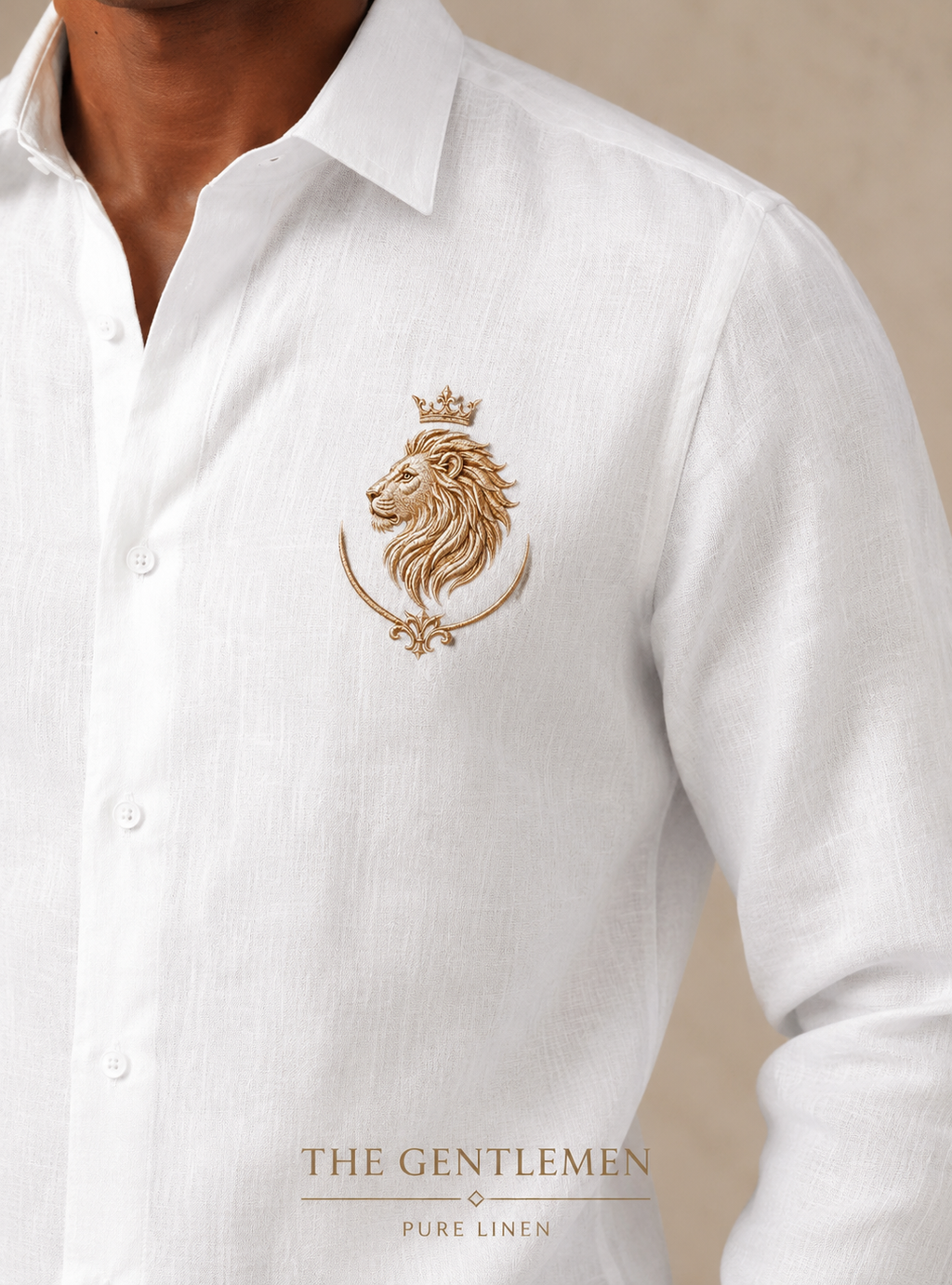 Gentlemen White Lion Linen Set
