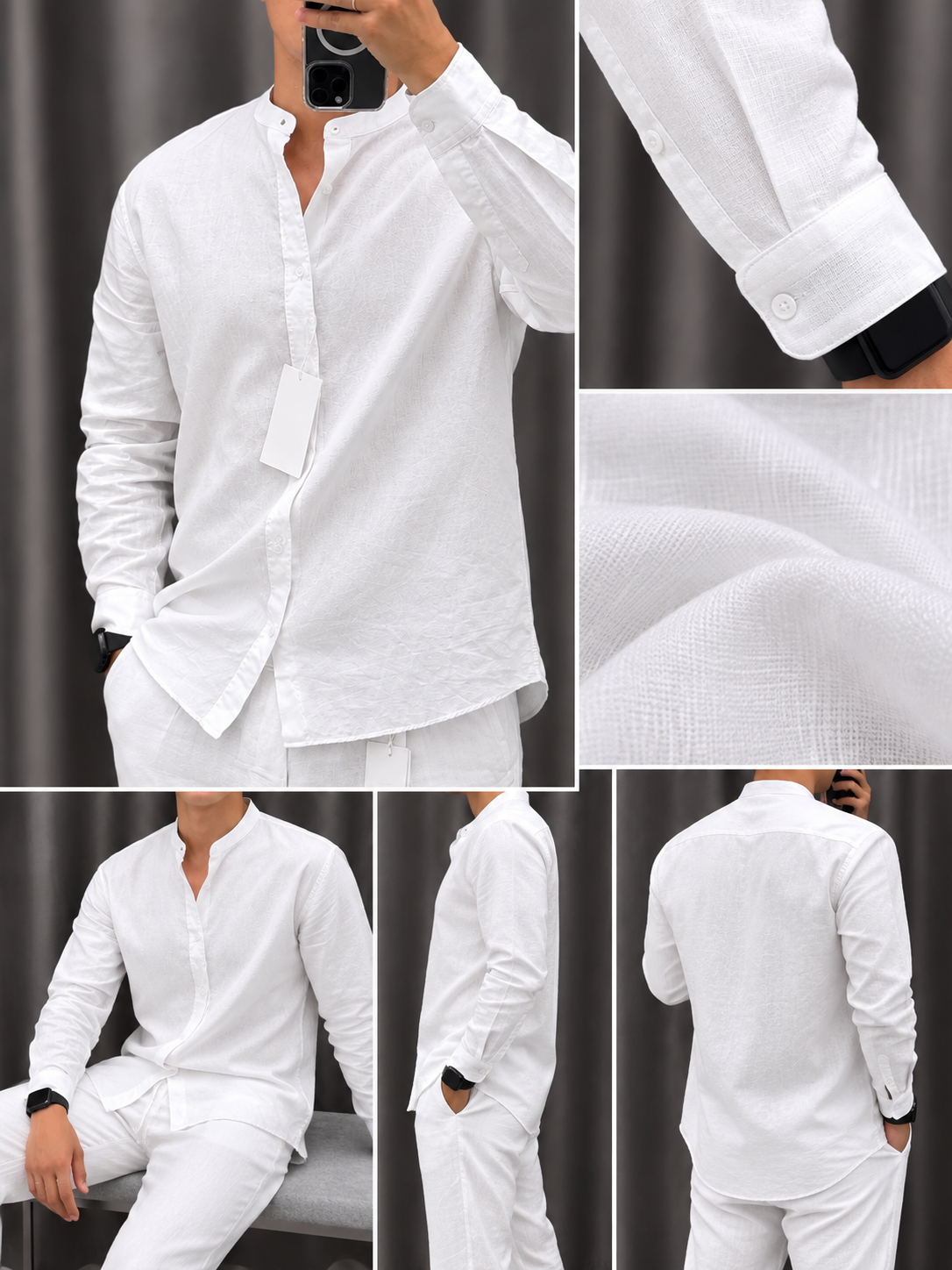 Gentlemen White Top & Bottom Set Of Linen