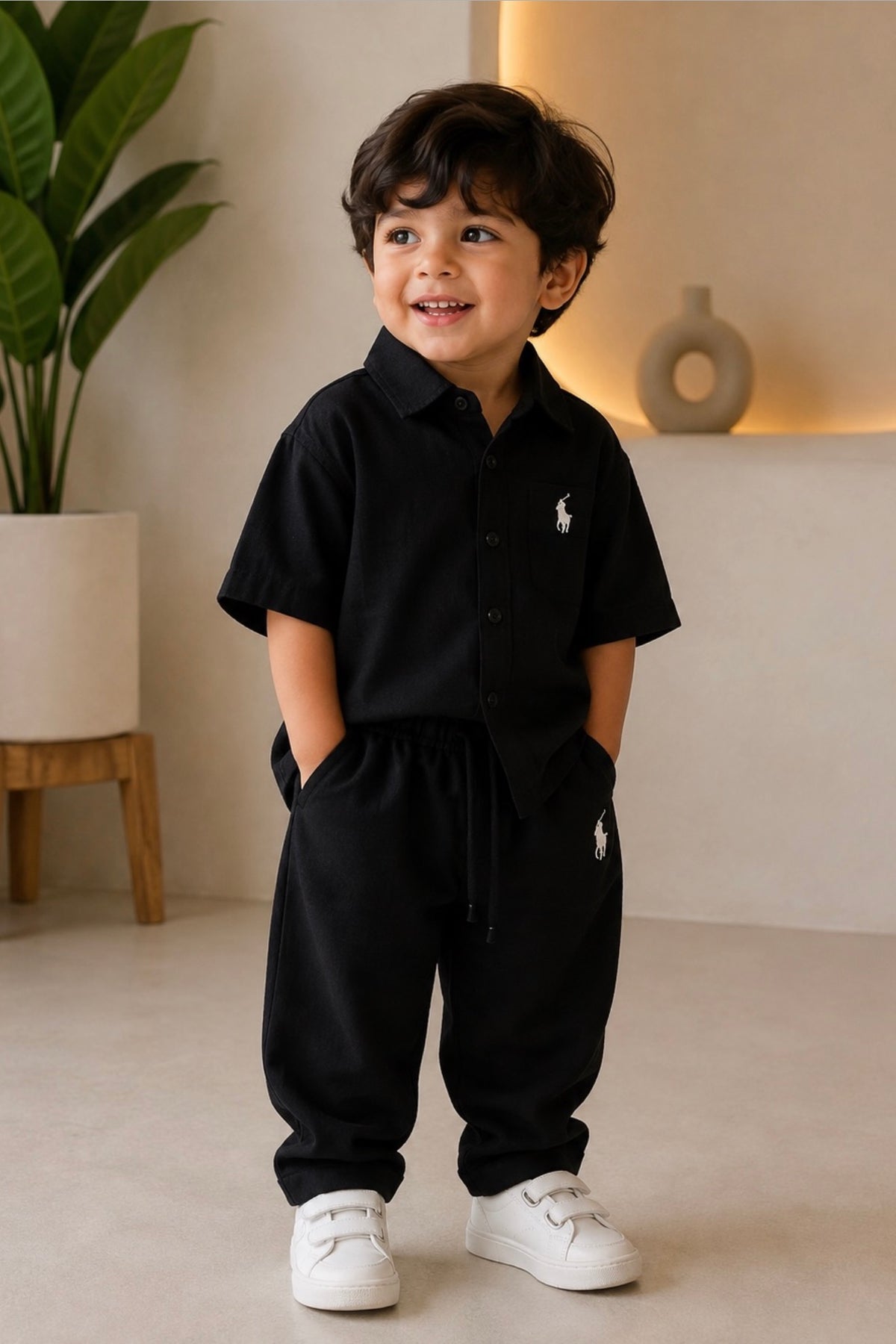 Little Luxe Comfort Linen Top & Bottom Set