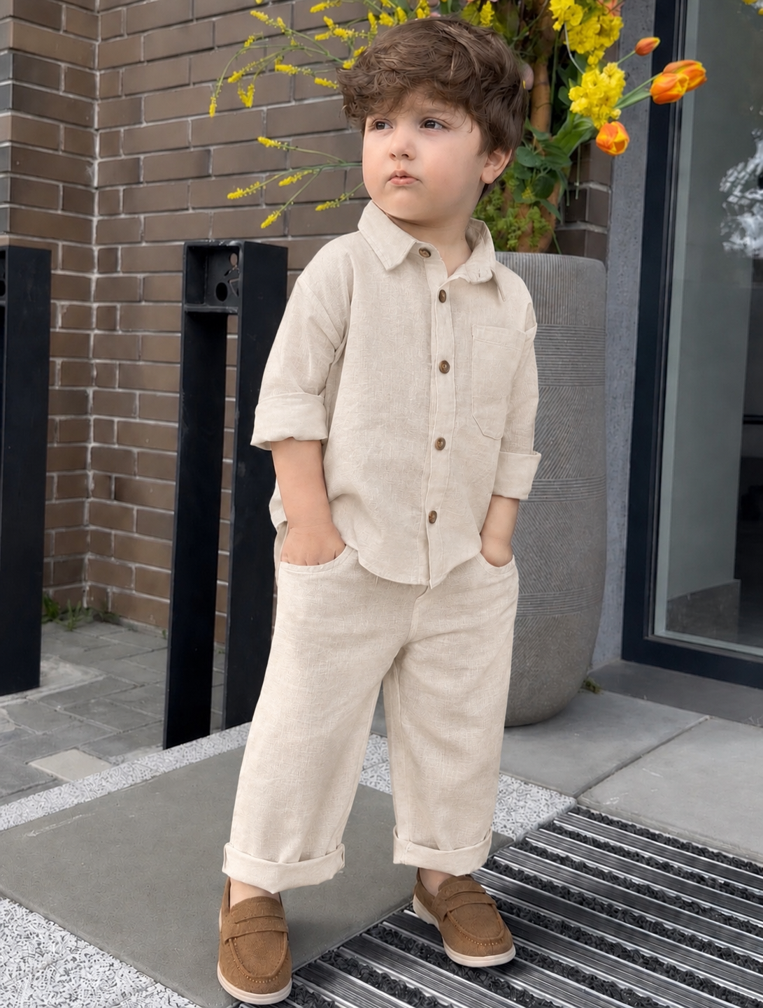 Little Breeze Comfort Linen Top & Bottom Set