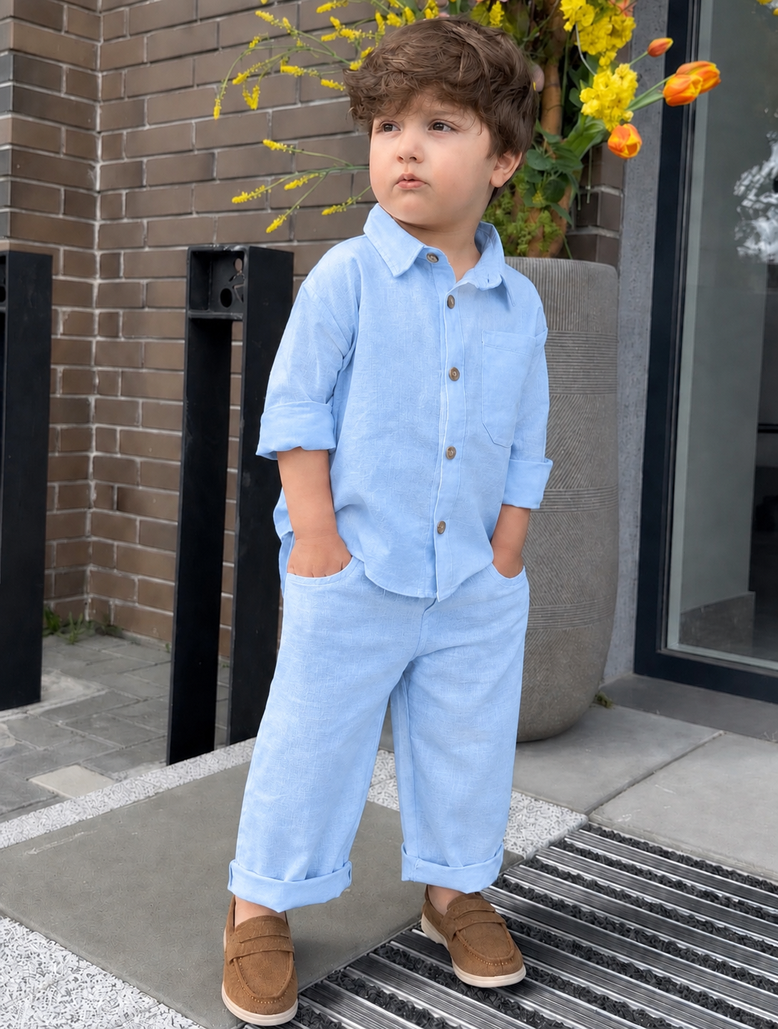 Little Breeze Comfort Linen Top & Bottom Set